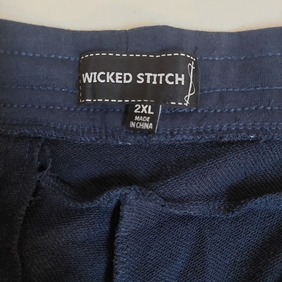 Wicked Stitch Shorts 2XL Elastic Band Draw String Mens Size Zip Pockets - Picture 6 of 8